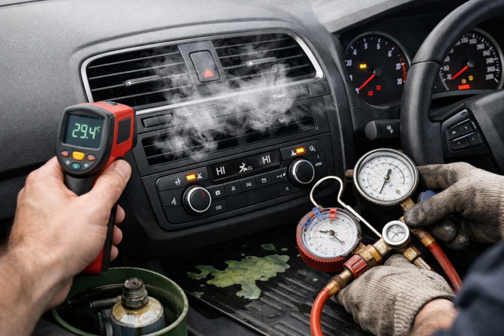 7 Sinais de que o Ar-Condicionado Automotivo Precisa de Manutenção Urgente