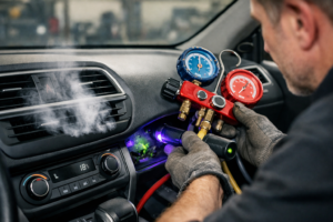 Ar-condicionado automotivo: sinais de vazamento de gás e como resolver